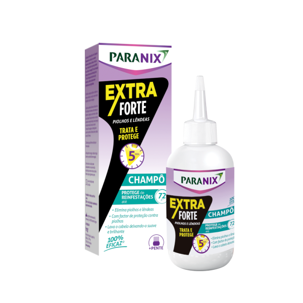 Paranix Extra Forte Champô Tratamento Piolhos e Lêndeas 200ml + Pente