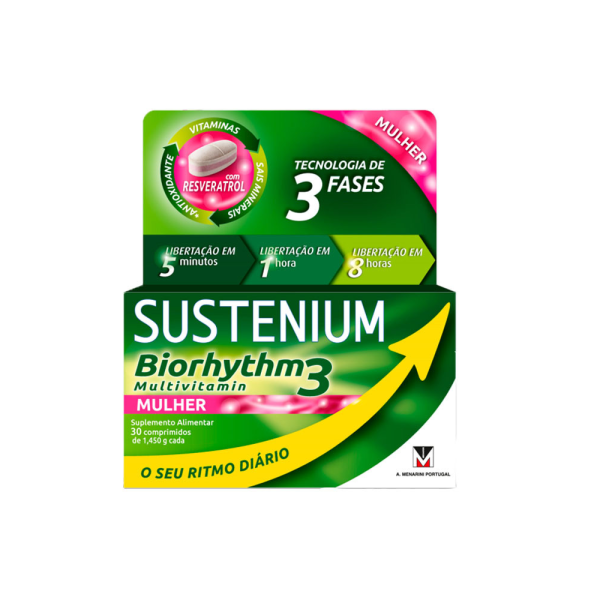 Sustenium Biorhythm 3 Multivitamin Mulher 30 Comprimidos