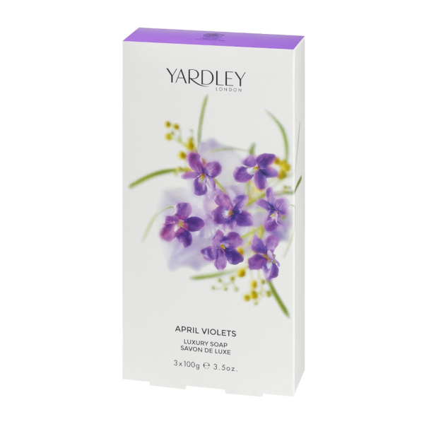 Yardley London April Violets Luxury Soaps 3x100g