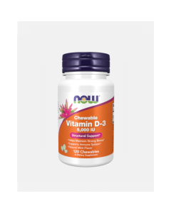 Now Vitamina D-3 5000 UI X120 Comprimidos mastigáveis